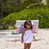 Rosey Romper Lauderdale Lavender Gingham with Worth Avenue White