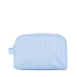 Stowaway Toiletry Bag - Gingham Sky