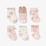 Elegant Baby Garden Picnic Socks 0-12M 6pk