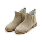 Nicola Scalloped Chelsea Boot, Sand