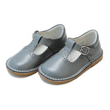 Frances T-Strap Perforated Mary Jane, Gray