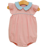 Genevieve Bubble - Coral Stripe/ Light Blue