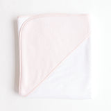 Hooded Towel - Pink Jacquard Bows