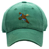 Kids Black Duck on Moss Green Hat