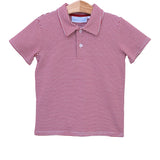 Henry Game Day Polo - Crimson Stripe