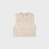 Girls Knit Vest, Sand