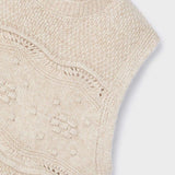 Girls Knit Vest, Sand