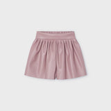 Girl Faux Leather Shorts, Rose