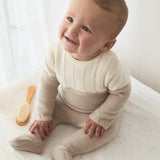 Newborn Striped Sweater and Footed Pant Set