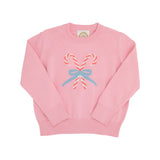 Isabelle's Intarsia Sweater Hamptons Hot Pink with Candy Cane Intarsia