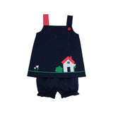 Jillian Jumper Set Nantucket Navy with House Applique