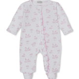 Springtime Bunny Fun Zip Footie Pink