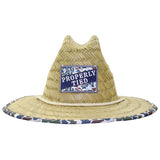 Boys Cabo Straw Hat Terra Camo