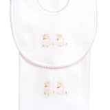 Lambikins Bib & Burp Cloth Pink