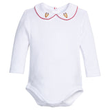 Long Sleeve Pinpoint Onesie - Reindeer