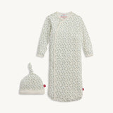 Eloise Organic Cotton Gown & Hat Set NB-3M