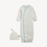 Tiny Tides Blue Organic Cotton Gown and Hat