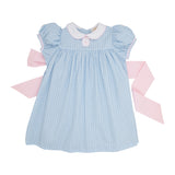 Mary Dal Dress Get in Line with Worth Avenue White, Palm Beach Pink, & Flower Buttons