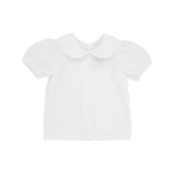 Maude's Peter Pan Collar Shirt (Short Sleeve Woven) Worth Avenue White