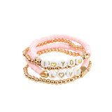 Great Pretenders Pink Love Bracelet 4pc