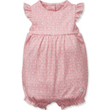 Baby Pima Isla Play Romper - Hoppy Days Pink