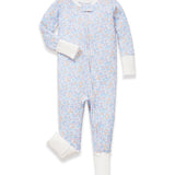 Baby's Pima Peekaboo Romper in Fleur Blanche