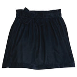 Paperbag Bow Skirt - Navy Velvet