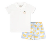 Parker Short Set, Park White & Little Pumpkin