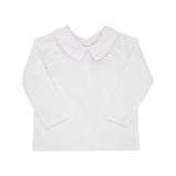 Peter Pan Collar Shirt & Onesie (Long Sleeve Woven) Worth Avenue White