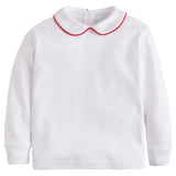 Piped Peter Pan Shirt - Red