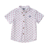 Boys' Short Sleeve Fishing Shirt - Americana Flag Print