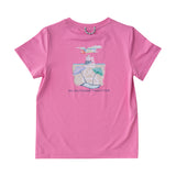 Girls' Short Sleeve Pro Performance Fishing T-Shirt - Fuchsia Pink