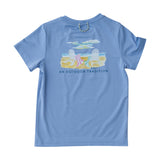 Girls' Short Sleeve Pro Performance Fishing T-Shirt - Coastline Blue