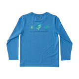 Kids' Long Sleeve Pro Performance Fishing T-Shirt - Marina Blue