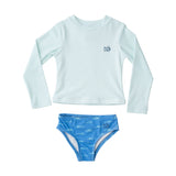 Girls' Reef Rashguard Swim Set - Waterspout Stripe