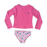 Girls' Reef Rashguard Swim Set - Fuchsia