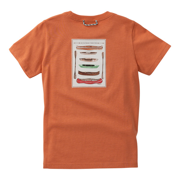 Kid's Short Sleeve Cotton Tshirt, Brandied Melon