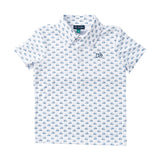 Boy's Short Sleeve Pro Performance Polo Golf Cart Print