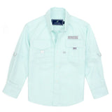 Properly Tied Boys Performance Fishing Shirt Seafoam