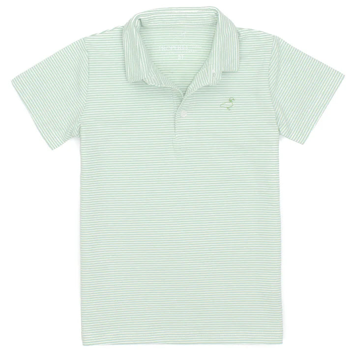 Properly Tied Boys Jackson Polo Mint Stripe