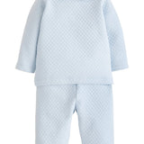 Light Blue Quilted Pant Set