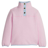 Classic Quilted Pullover - Light Pink/ Light Blue