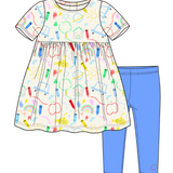 Doodle Pop Baby Dress and Legging Set