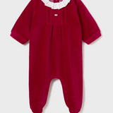 Newborn Velour One-Piece with Collar