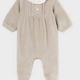 Newborn Velour One-Piece with Collar