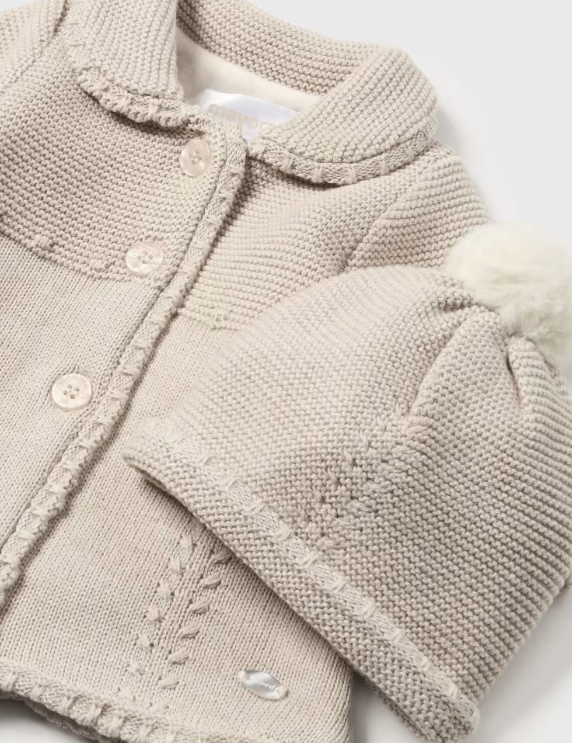 Newborn Knit Coat with Hat