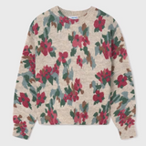 Girl Floral Print Sweater