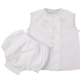 Girls Floral Lace Diaper Set