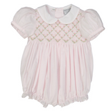 Diamond Smocked Rosebud Bubble