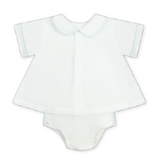 Dapper Diaper Set- Blessings White, Blue